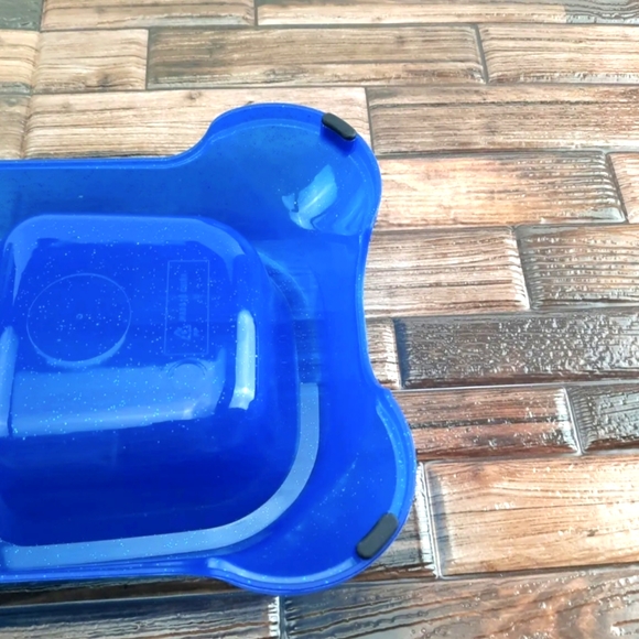 Non-Slip Double Dog Bowl Dish (Blue) Pet Food & Water Dish - Picture 5 of 5